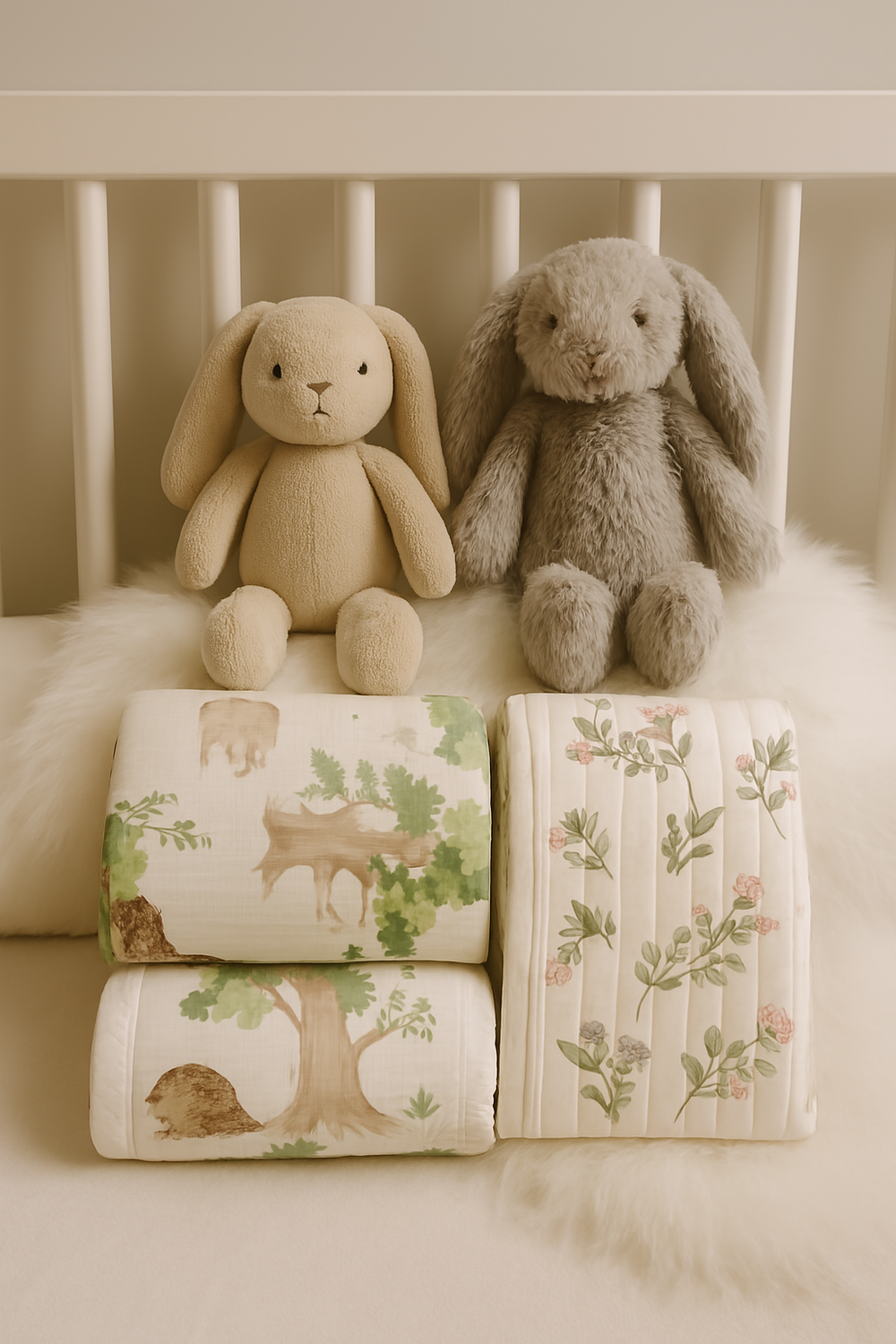 Kinder Valley - Blossom Cocoon Quilted Swaddle - Receiving Blanket - Blanket Set