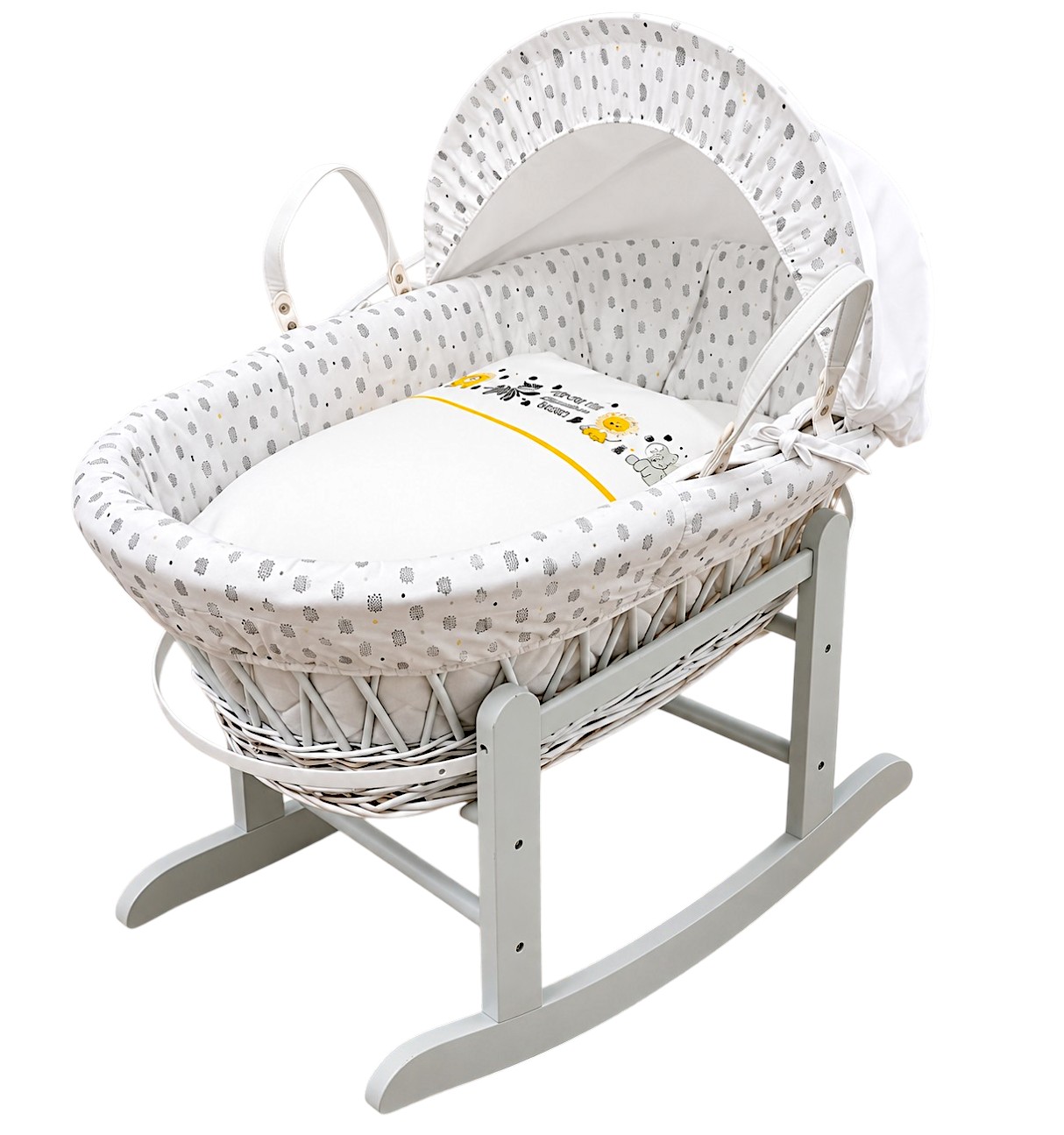 Kinder Valley - Adventure Moses Basket With Rocking Stand - White