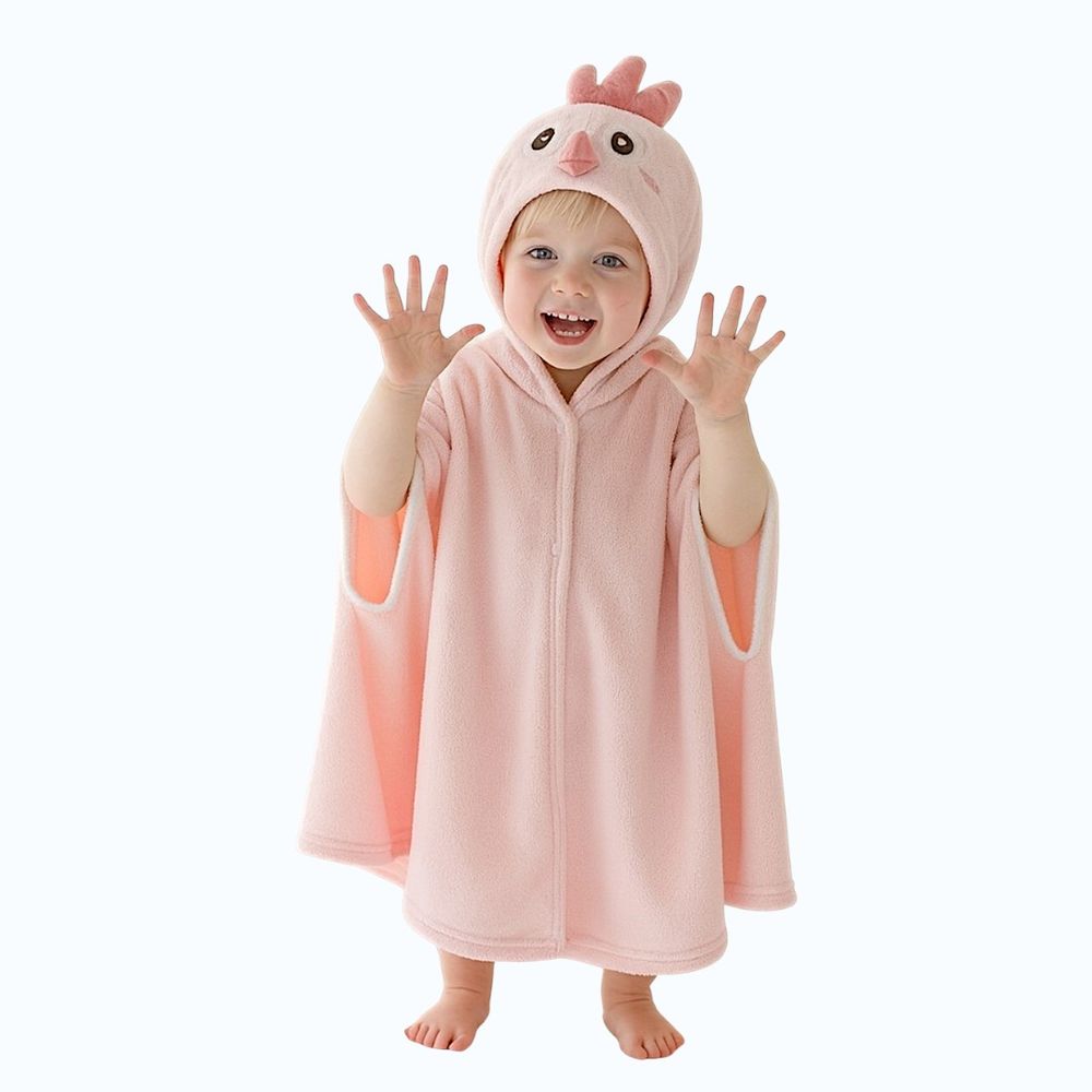 Kinder Valley - Chickiecoo Hooded Cape Bath Robe - Pink