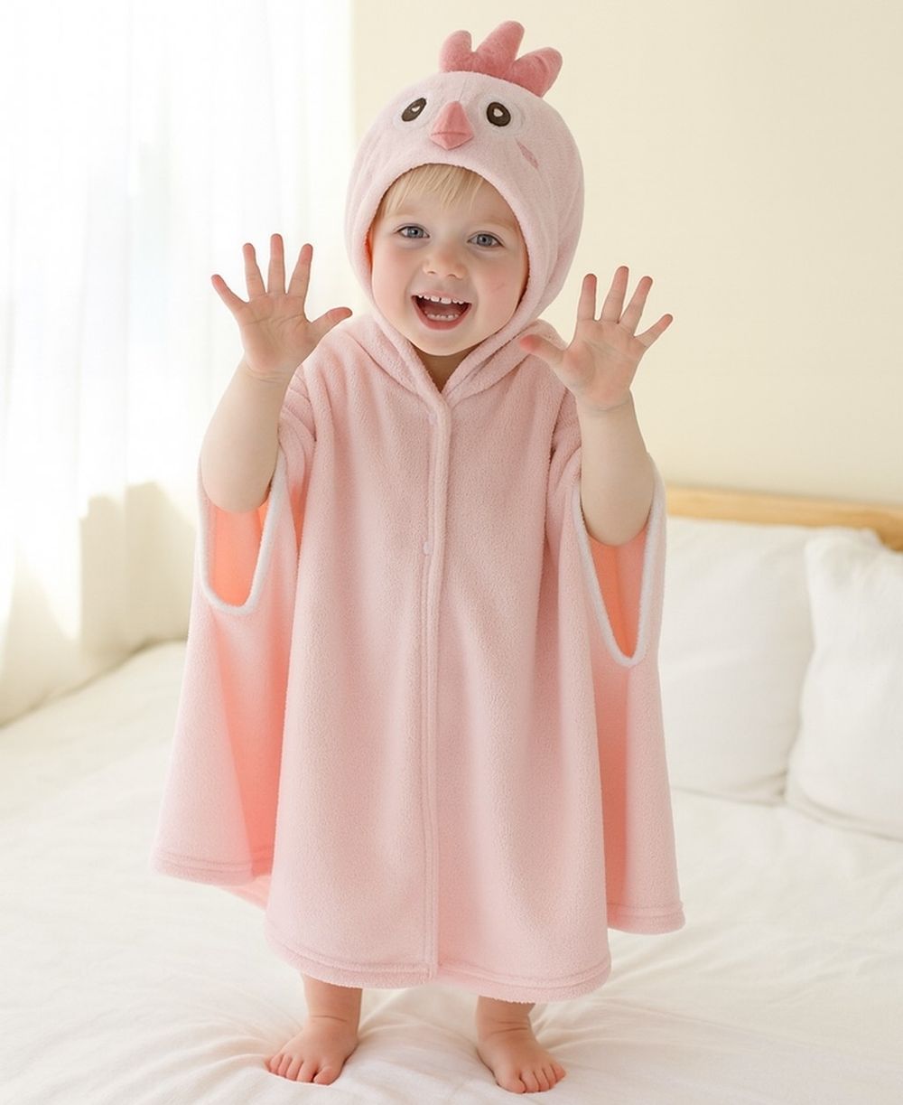 Kinder Valley - Chickiecoo Hooded Cape Bath Robe - Pink