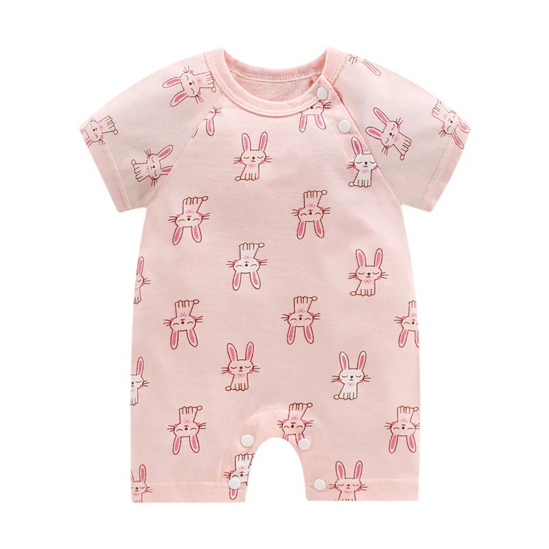Kinder Valley Cotton Romper and Bodysuit Bunny/Floral - Pink - 2 Pcs