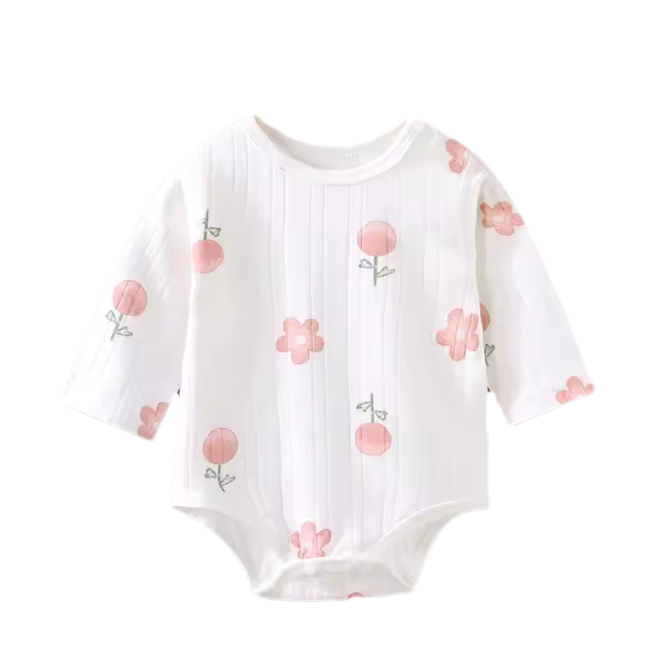 Kinder Valley Cotton Romper and Bodysuit Bunny/Floral - Pink - 2 Pcs