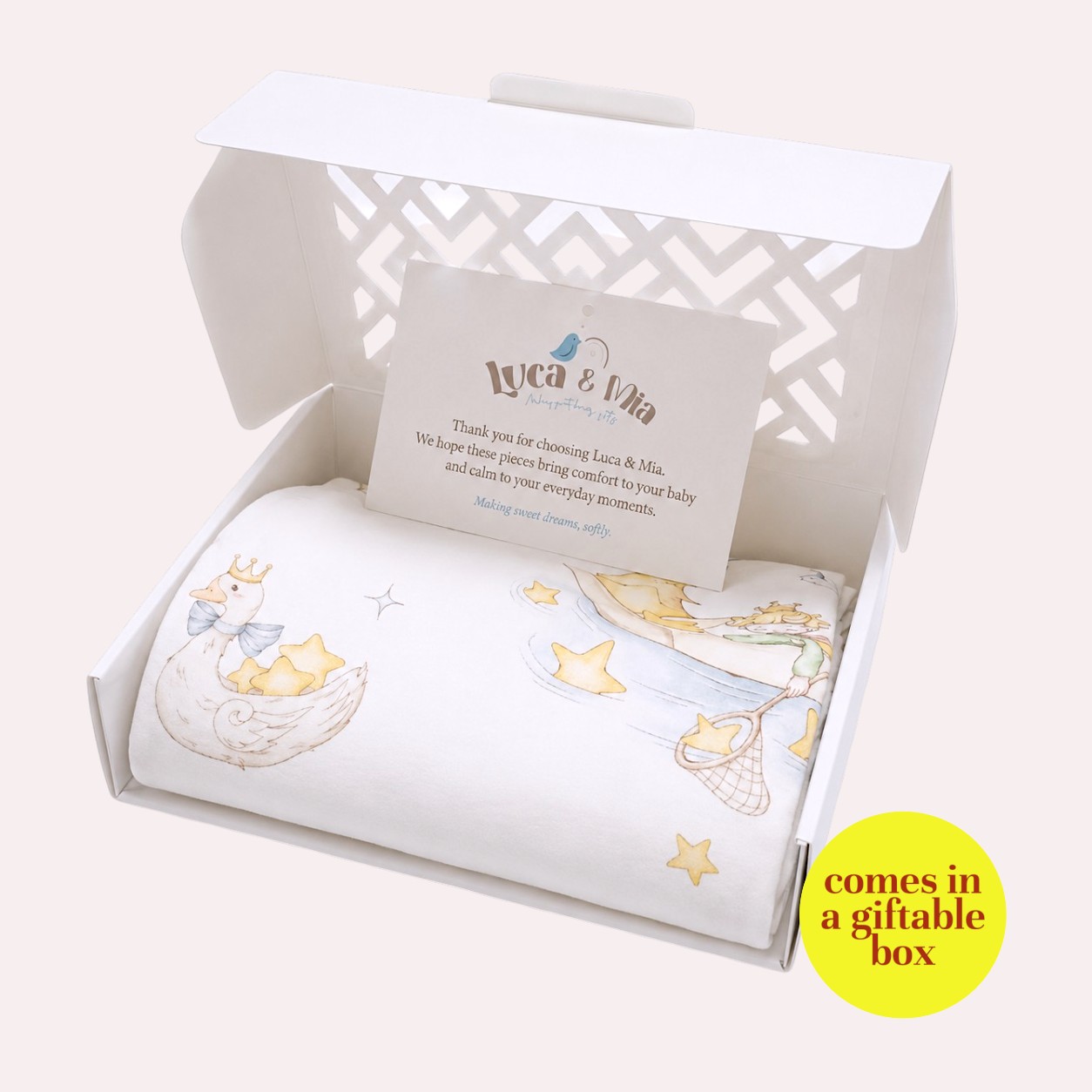 Luca & Mia - Premium 100% Cotton Baby Swaddle - Little Dreams