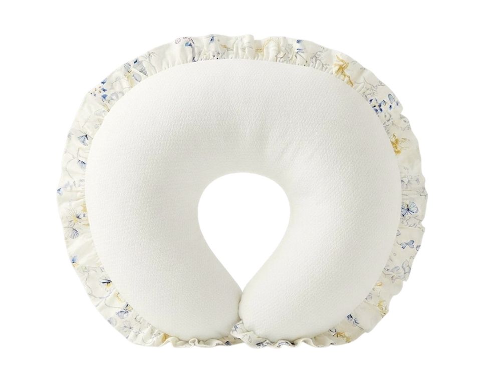 Luca & Mia - Premium Raffled Nursing Pillow - Off White