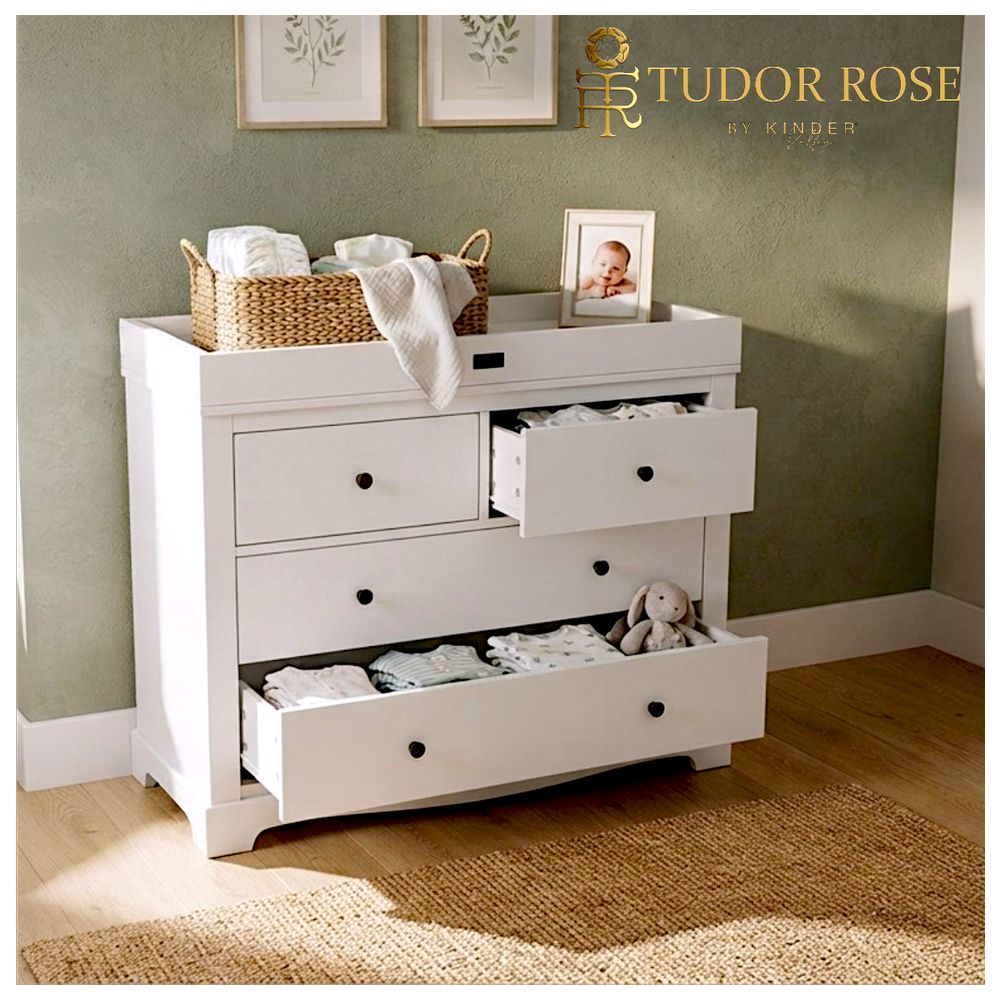 Kinder Valley - Tudor Rose Caro Chest Drawer - White