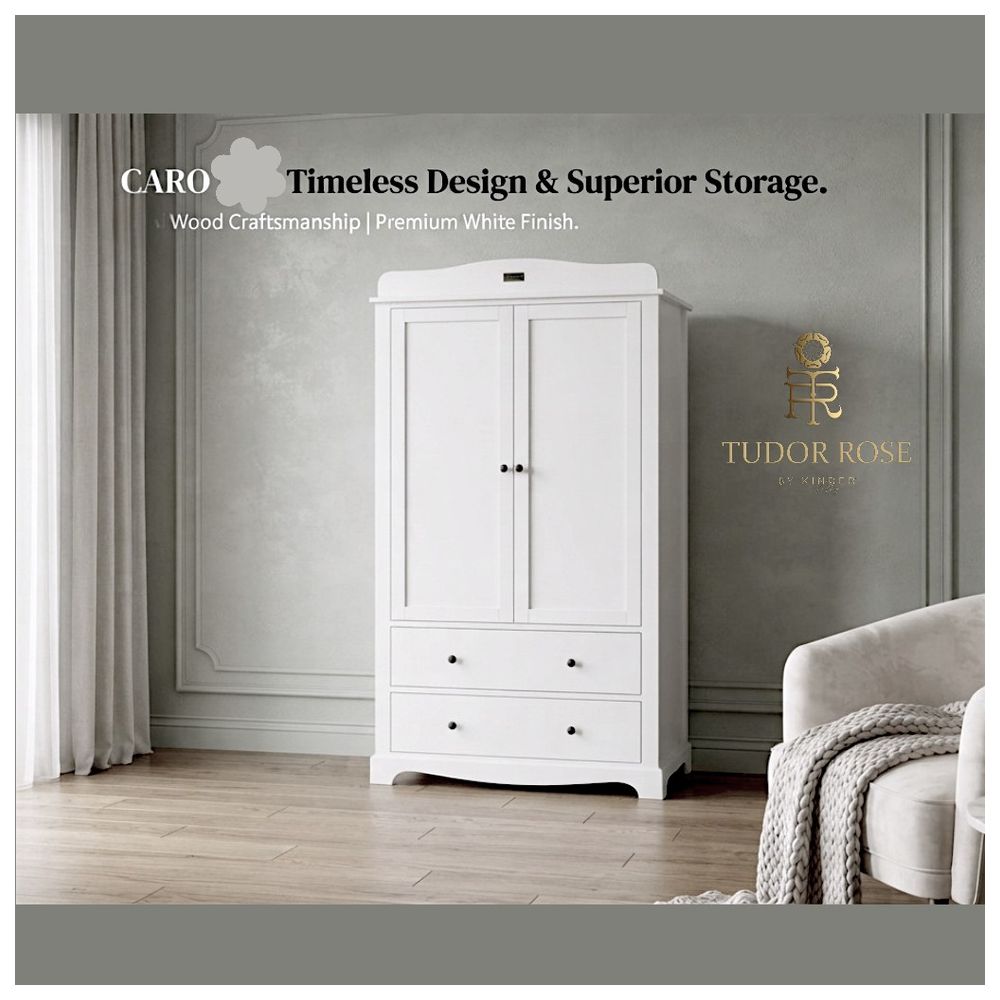Kinder Valley - Tudor Rose Caro Wardrobe - White