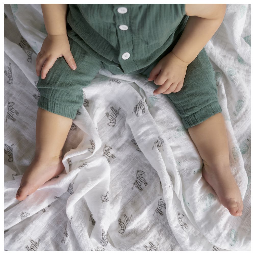 Aden + Anais - Organic Cotton Muslin Musy Squares - Animal Kingdom - 3 Pcs
