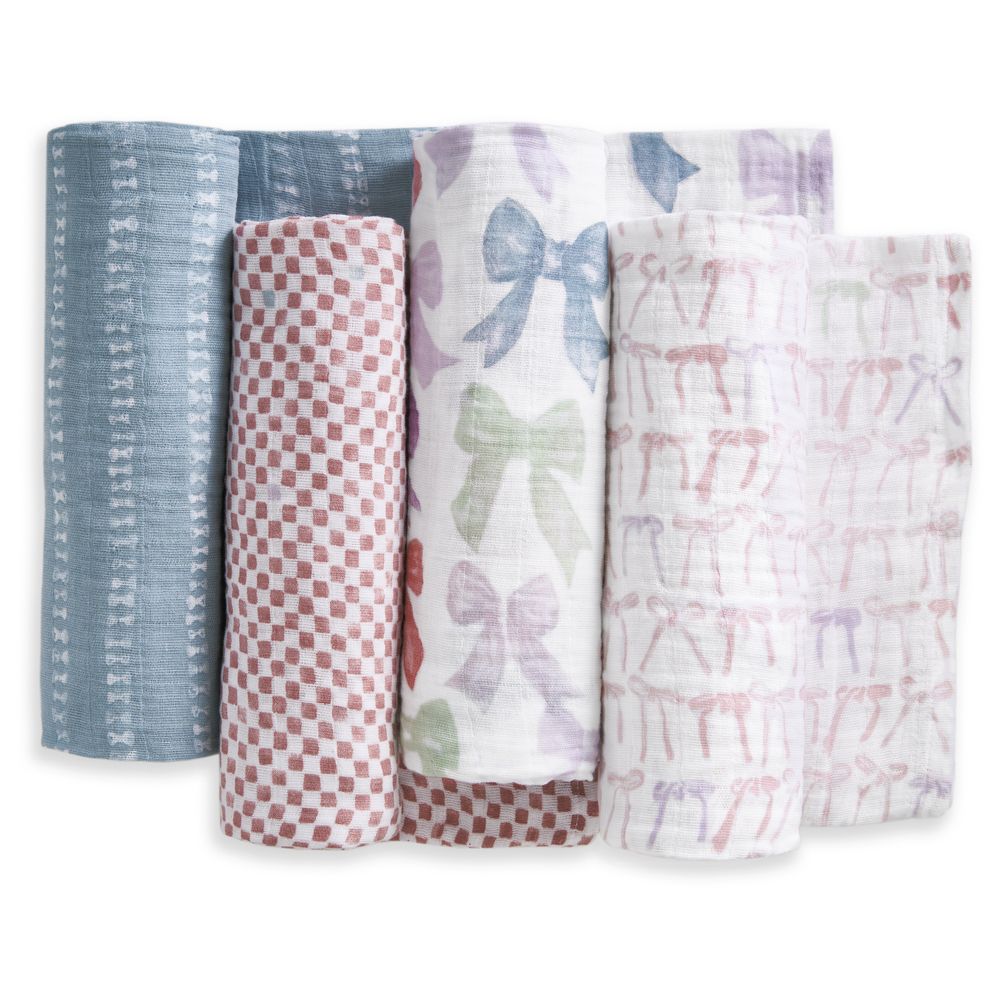 Aden + Anais - Organic Cotton Muslin Large Swaddles - Bows
