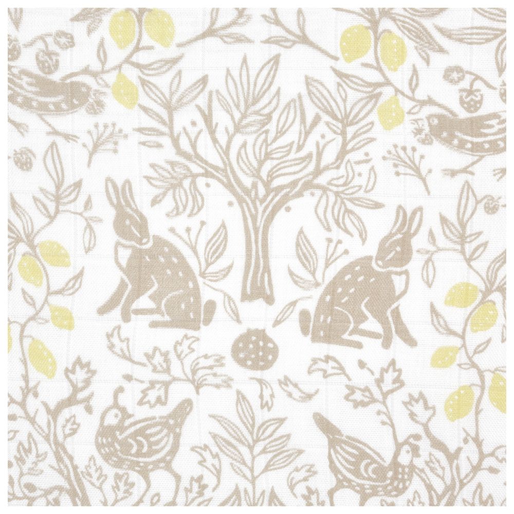 Aden + Anais - Silky Soft Large Swaddles - Natural Woodland - 3 Pcs