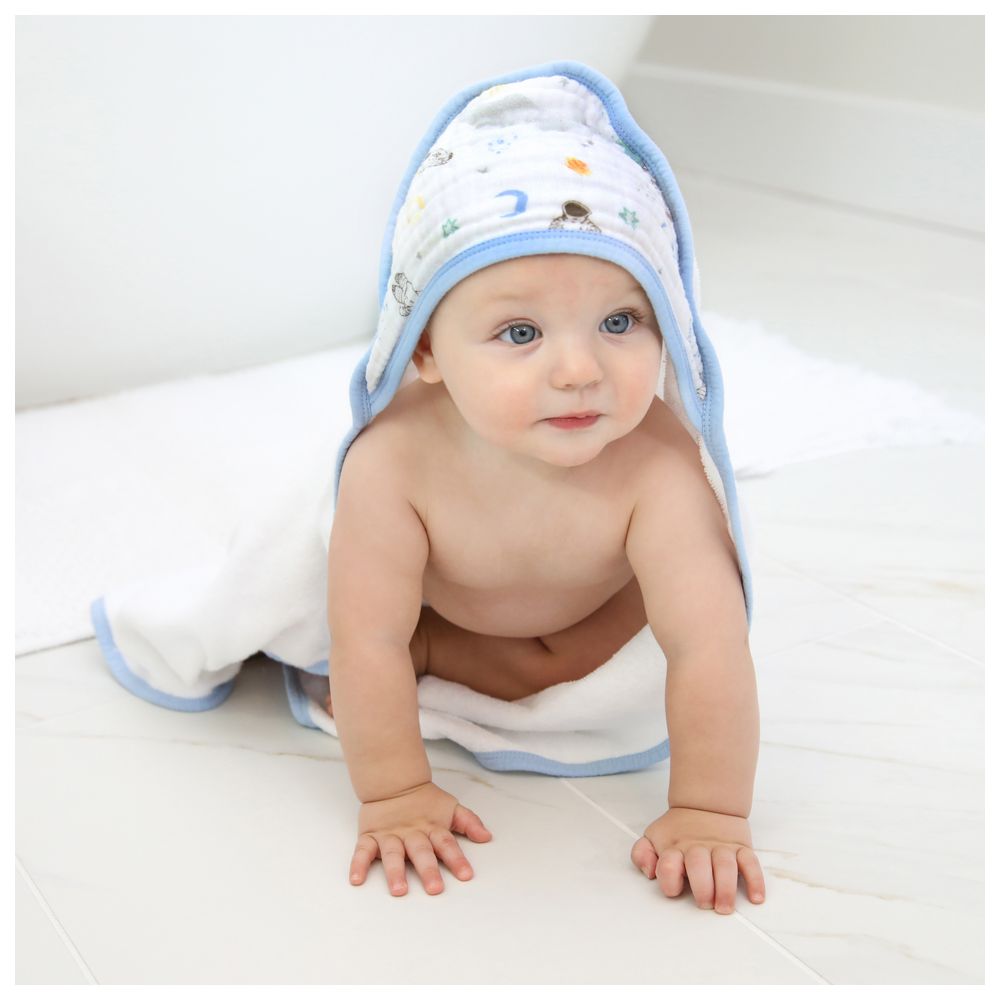 Aden + Anais - Essentials Hooded Towel - Space Explorers - 2 Pcs