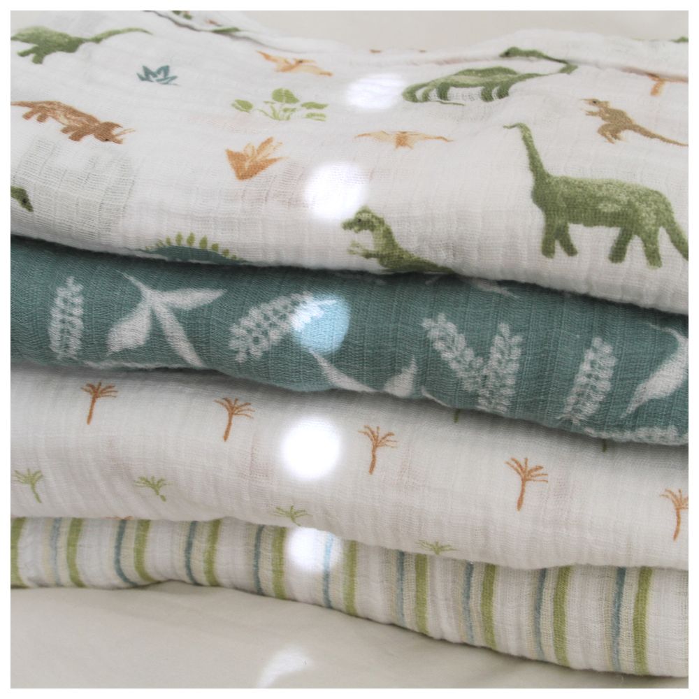 Aden + Anais - Essentials Cotton Muslin Swaddle Blanket - Dino Jungle