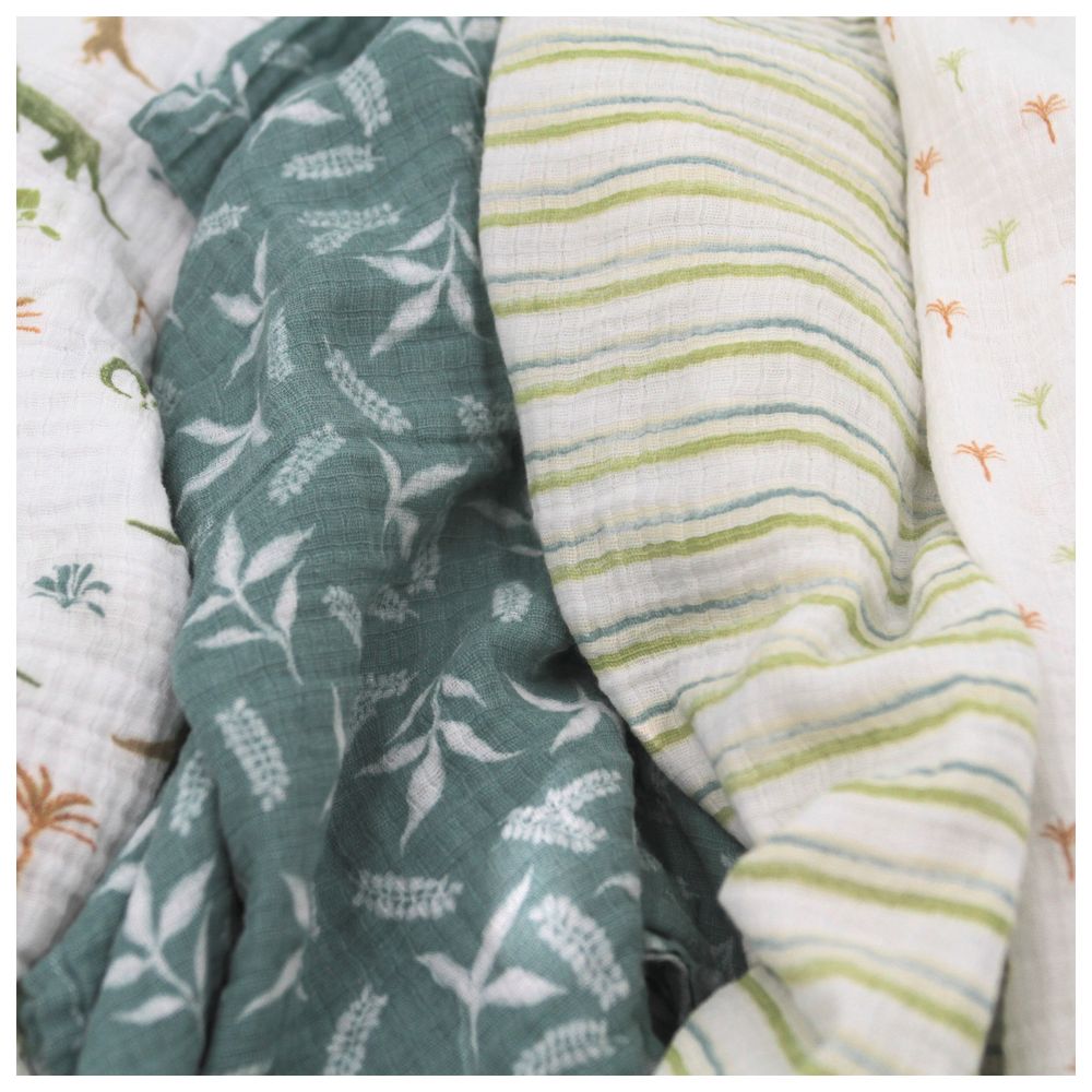 Aden + Anais - Essentials Cotton Muslin Swaddle Blanket - Dino Jungle