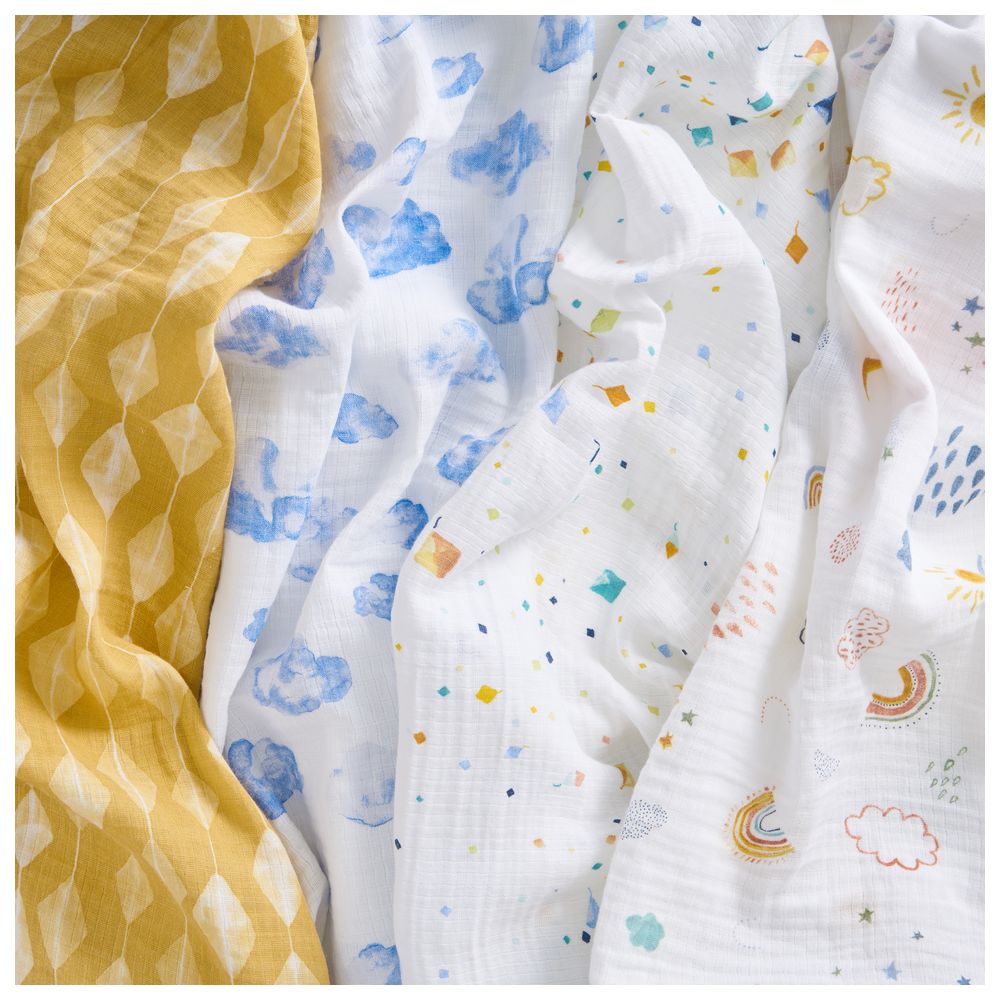 Aden + Anais - Essentials Cotton Muslin Swaddle Blanket - Kites