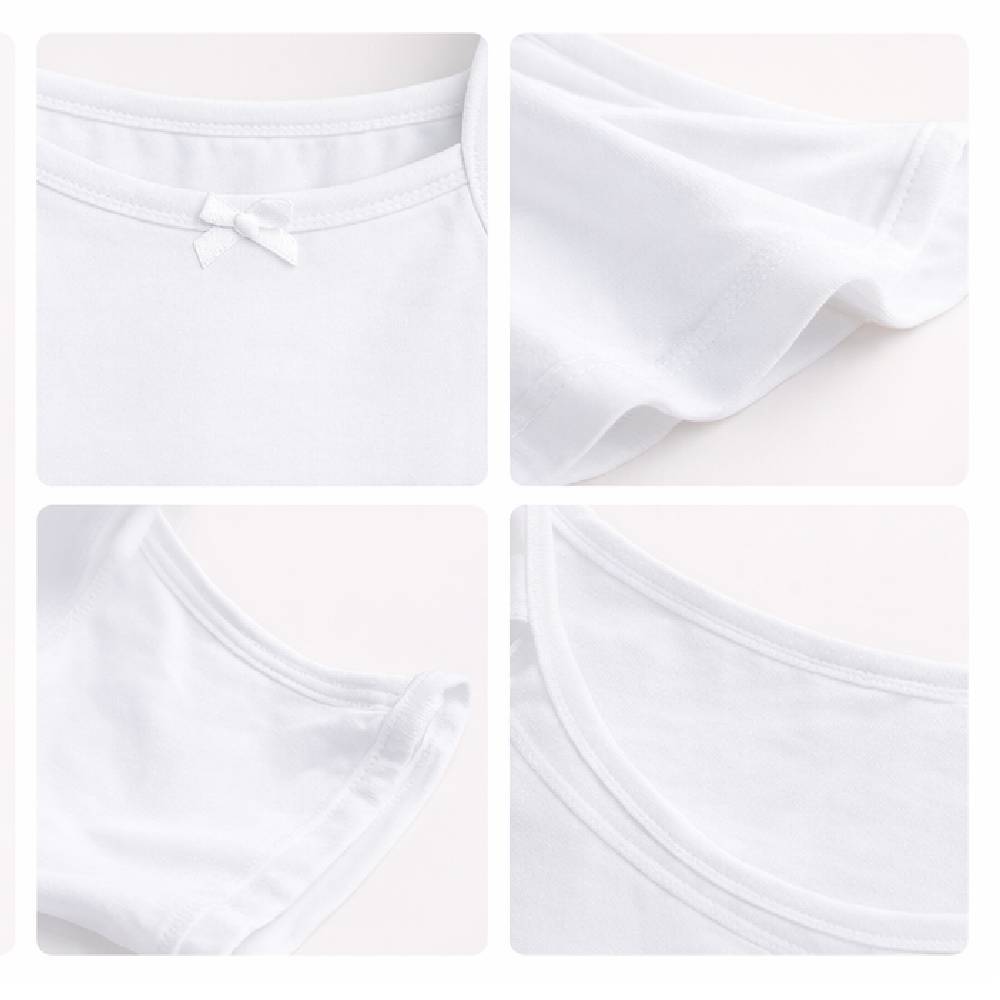 Victor and Jane Girls Cami Slip - White - 3 Pcs