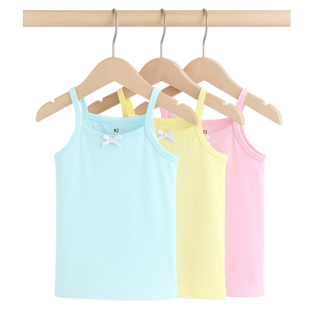 Victor and Jane Girls' Spaghetti Strap Camisoles Pastel - 3 Pcs
