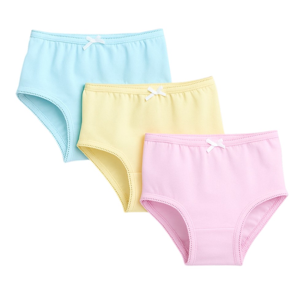 Victor and Jane Girls' Bow Detail Briefs Pastel - 3 Pcs