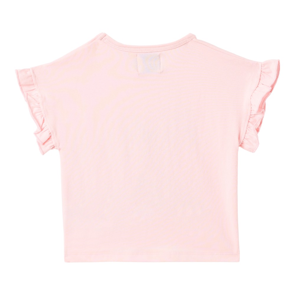 Dirkje Girl's Seaside Stroll T-Shirt & Flared Leggings Soft - Pink - 2 Pcs