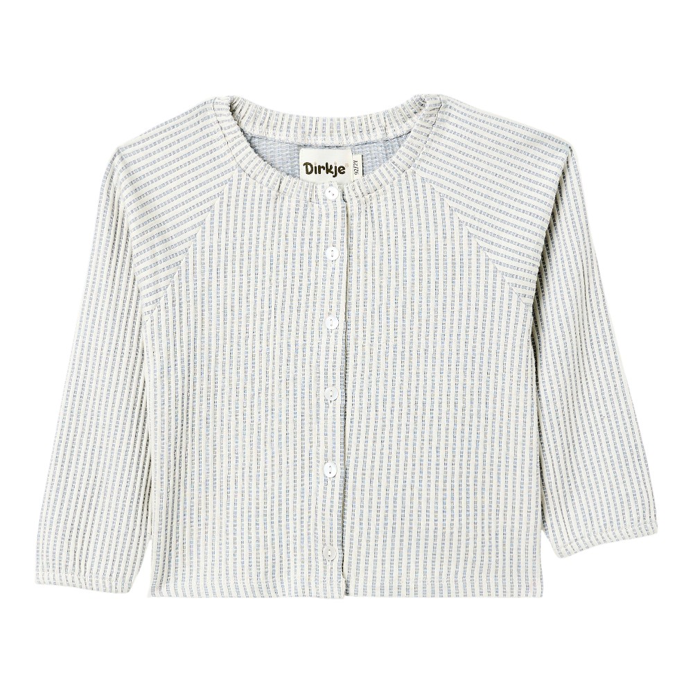 Dirkje Girl's Stripe Seersucker Top & Shorts - Blue - 2 Pcs