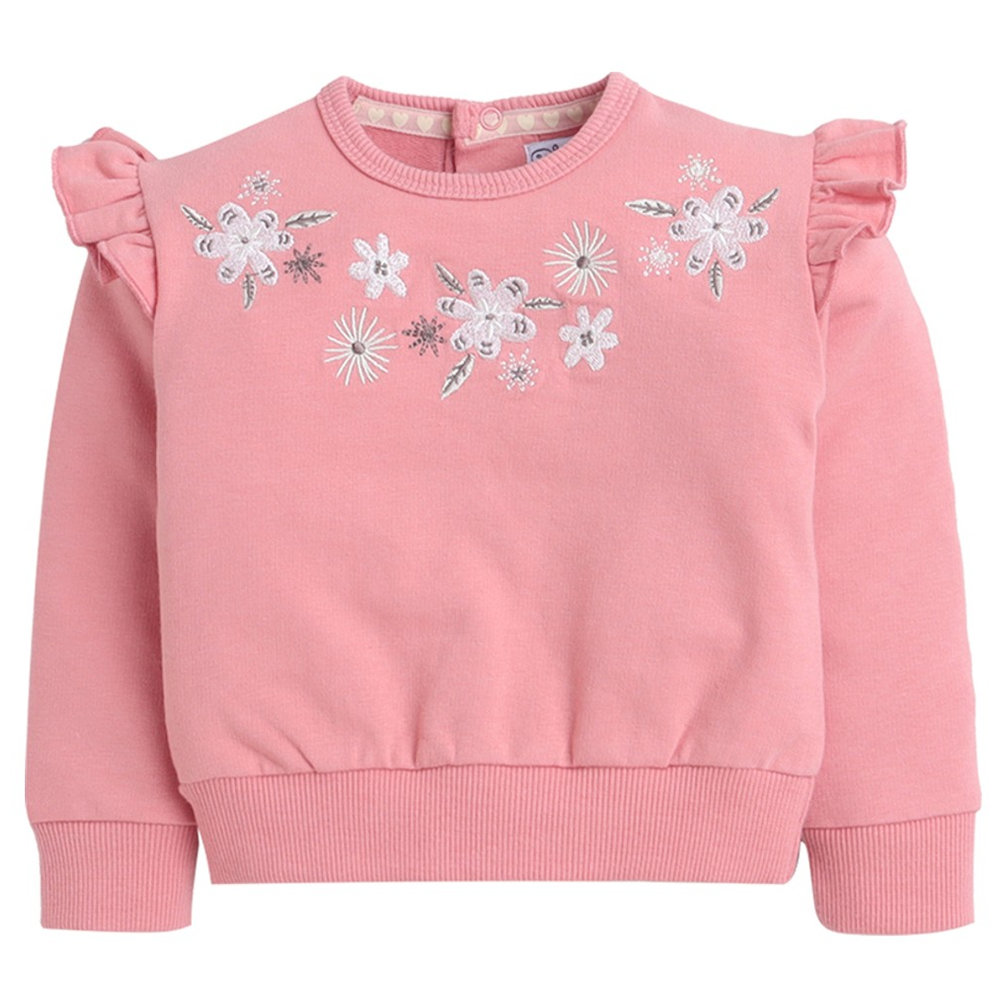 Dirkje - 2pc-Set - Girl's Floral Sweatshirt & Pants