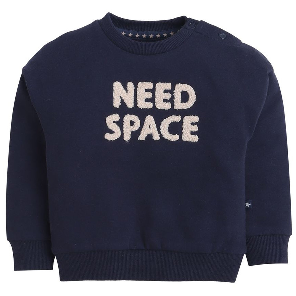 Dirkje - 2pc-Set - Baby Boy's Need Space Fleece Tracksuit - Navy/Cream
