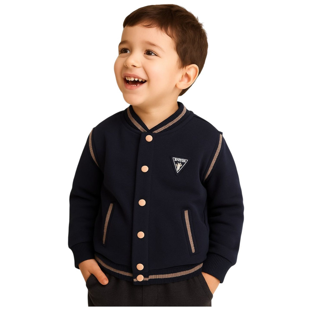 Dirkje - Boys Space Club Varsity Fleece Jacket - Navy