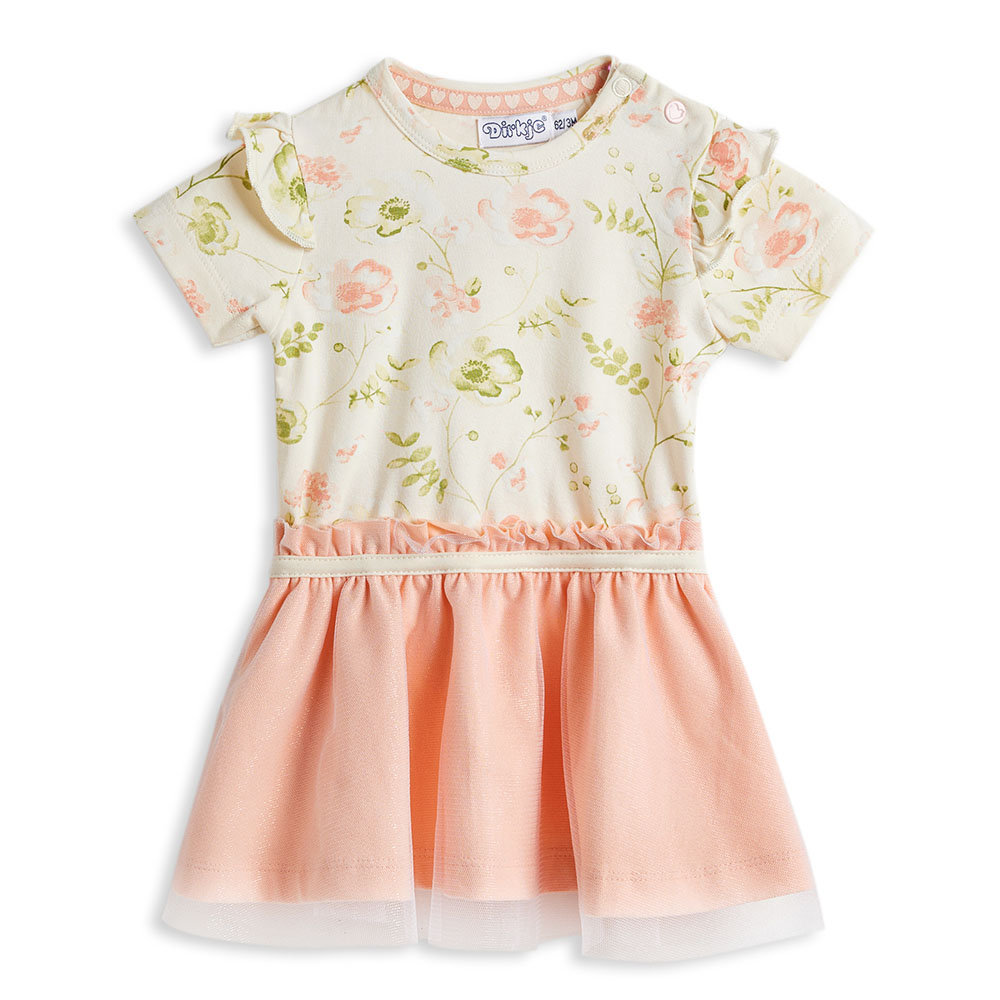 Dirkje Babysuit and Headband Peach/White - 2 Pcs
