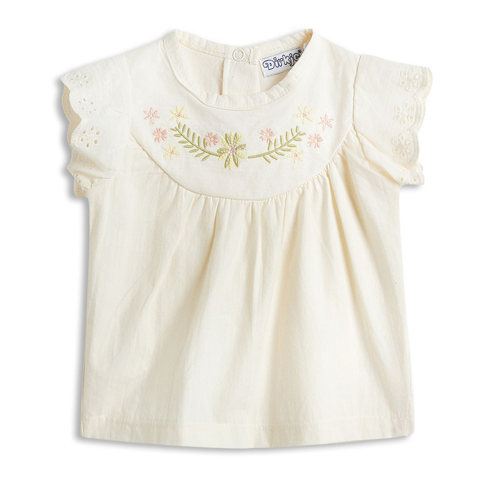 Dirkje - 2pc-Set - Girls' T-Shirt & Jogging Trousers - Off-White/Olive