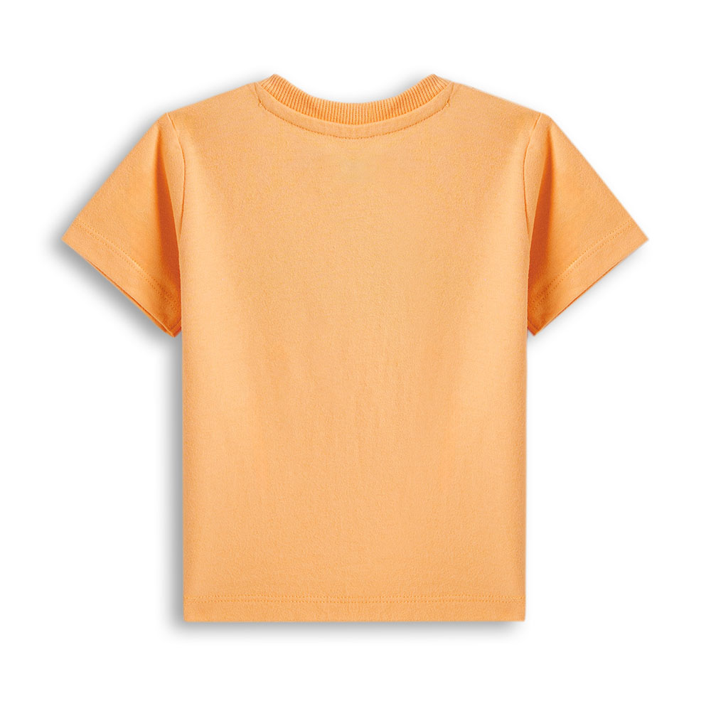 Dirkje - 2pc-Set - Boy's T-Shirt And Shorts - Orange/Navy