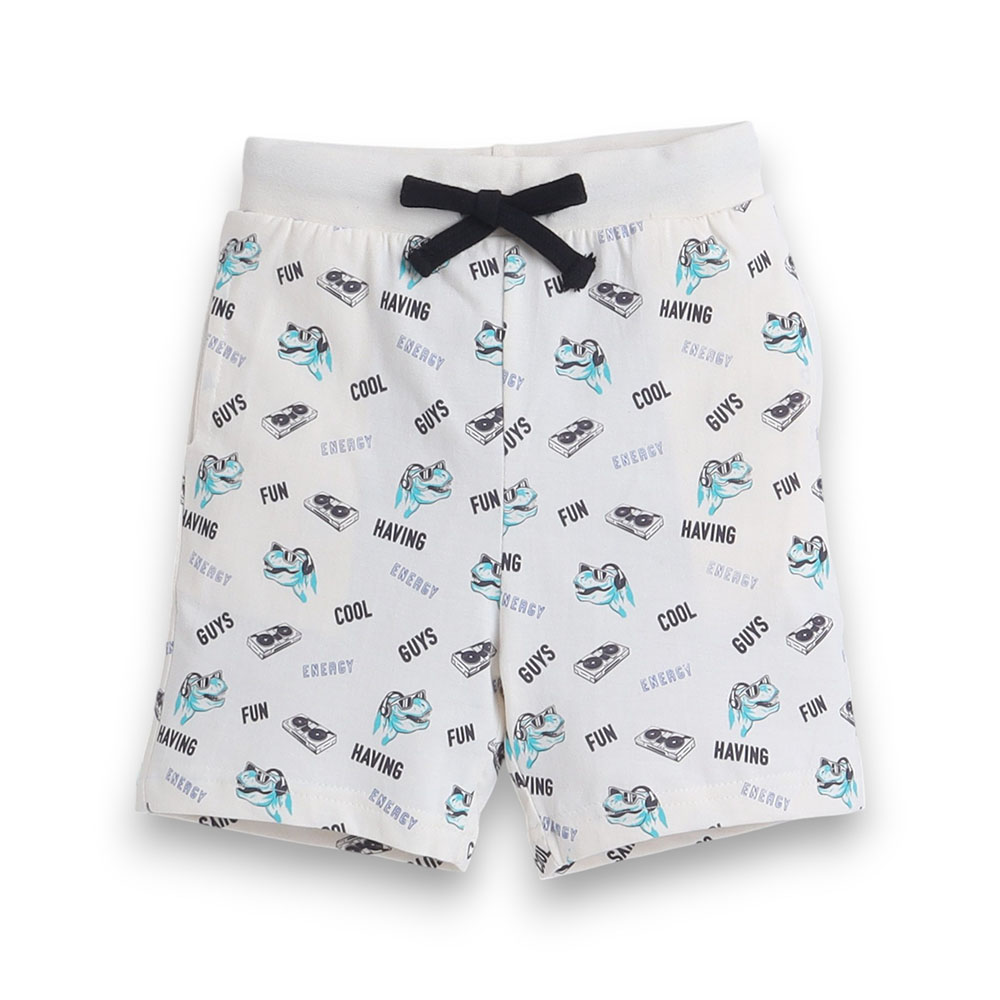 Victor and Jane Boy's Dino Printed T-Shirt and Shorts - 2 Pcs