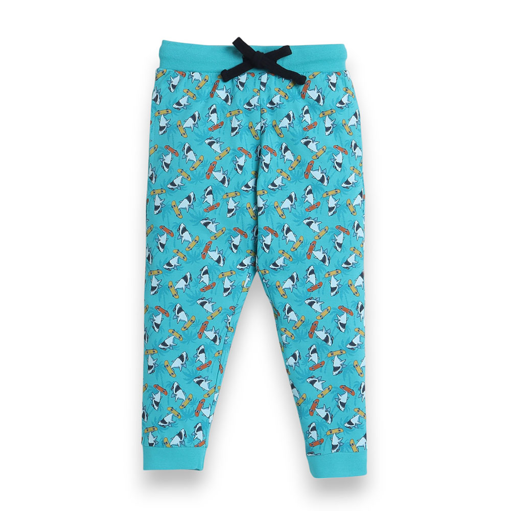 Victor And Jane - 2pc-Set - Boy's Printed Pyjama T-Shirt & Pants - Wild Skater