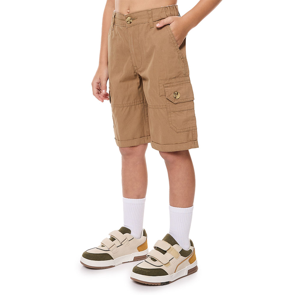 Victor and Jane Boy's Cargo Shorts - Brown