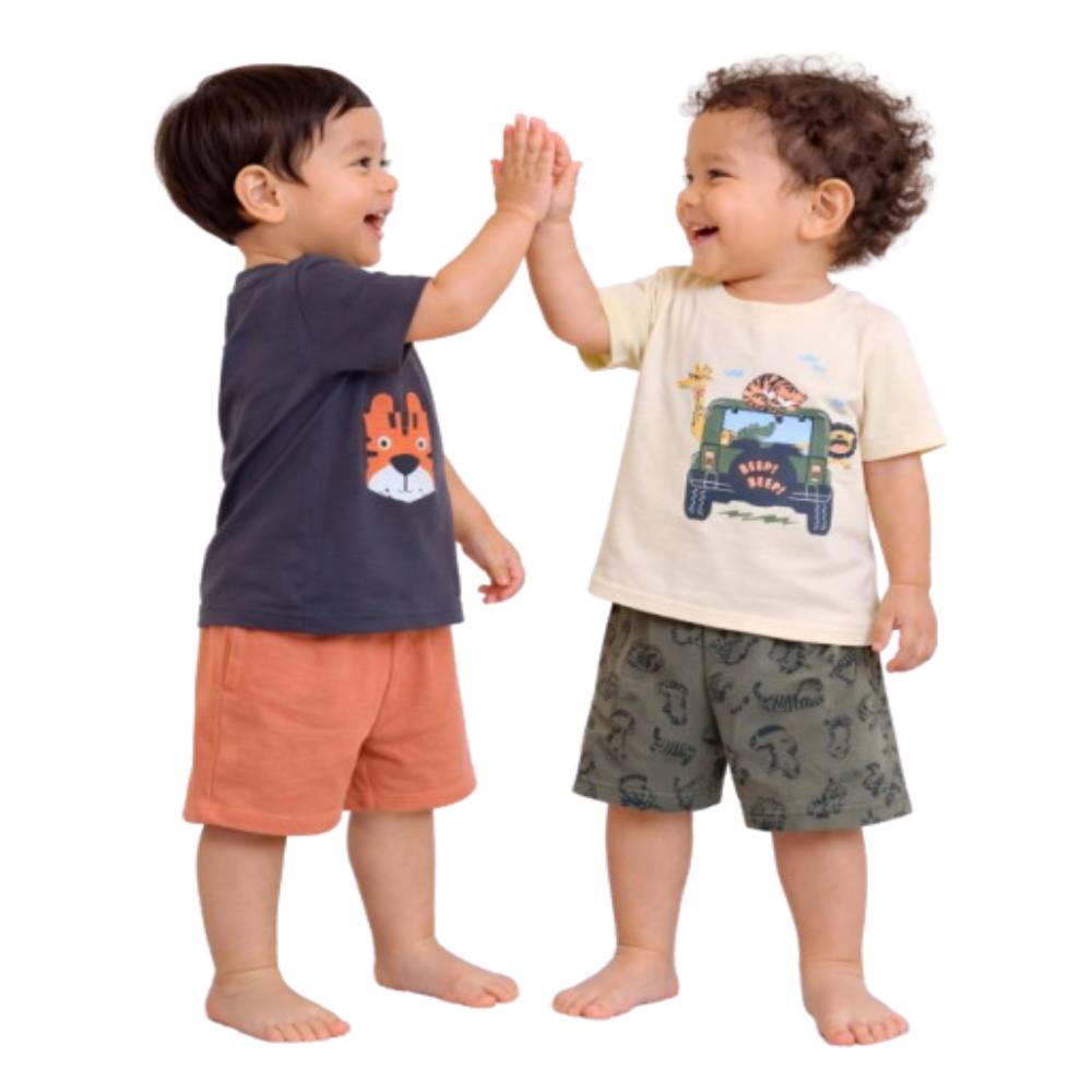 Victor And Jane - 4pc-Set - Baby Boy's Graphic T-Shirts & Shorts - Multicolor