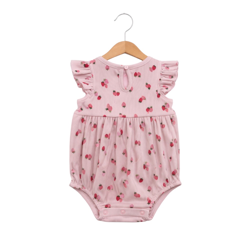 Victor And Jane - 3pc-Set - Baby Girl's Ribbed Cotton Rompers - Pink/Beige
