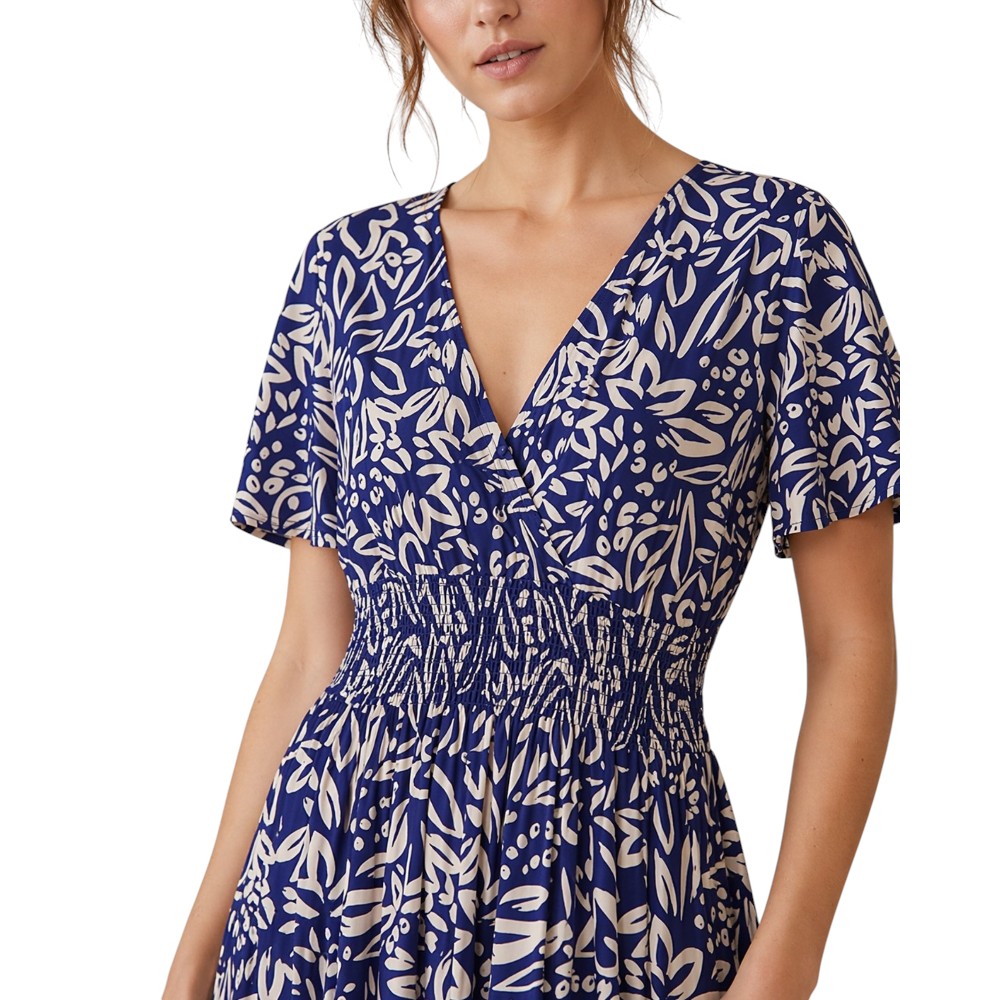 Victor and Jane - Printed Maxi Dress With Sweetheart Neckline - Multicolor