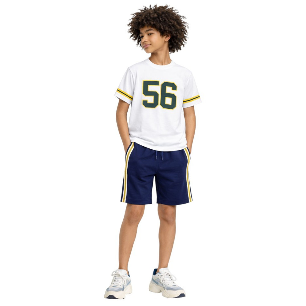 Victor and Jane Boys California 56 T-Shirt & Shorts White/Navy - 2 Pcs
