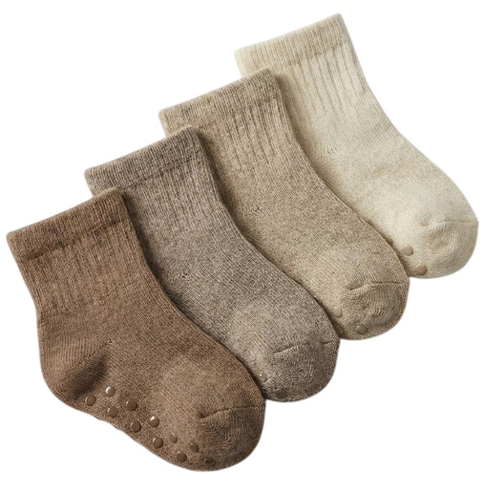 Victor and Jane Baby Extra Thick Anti-Skid Socks - Multicolor - 4 Pcs
