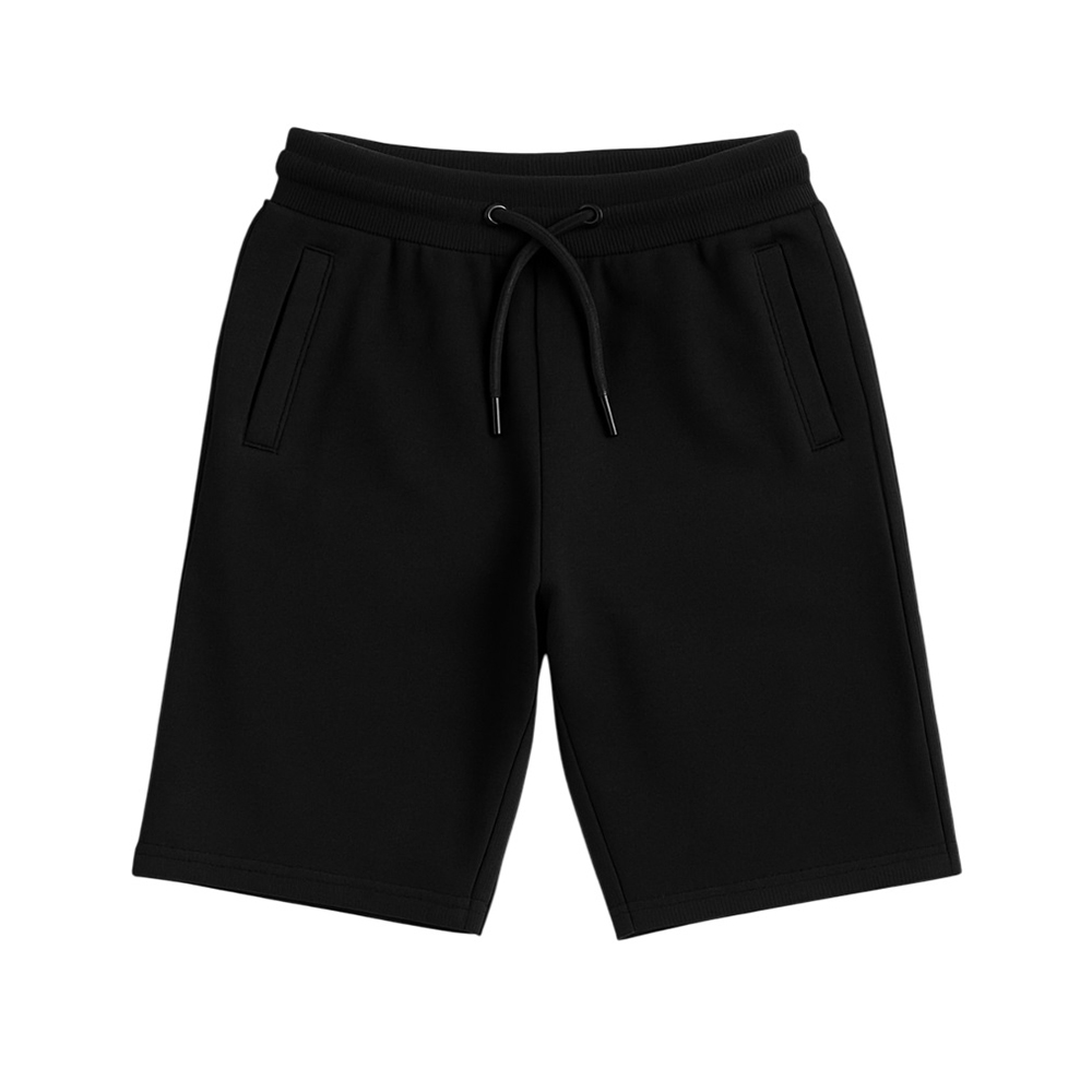 Victor and Jane Boys' French Terry Cotton Elasticated Shorts - Black