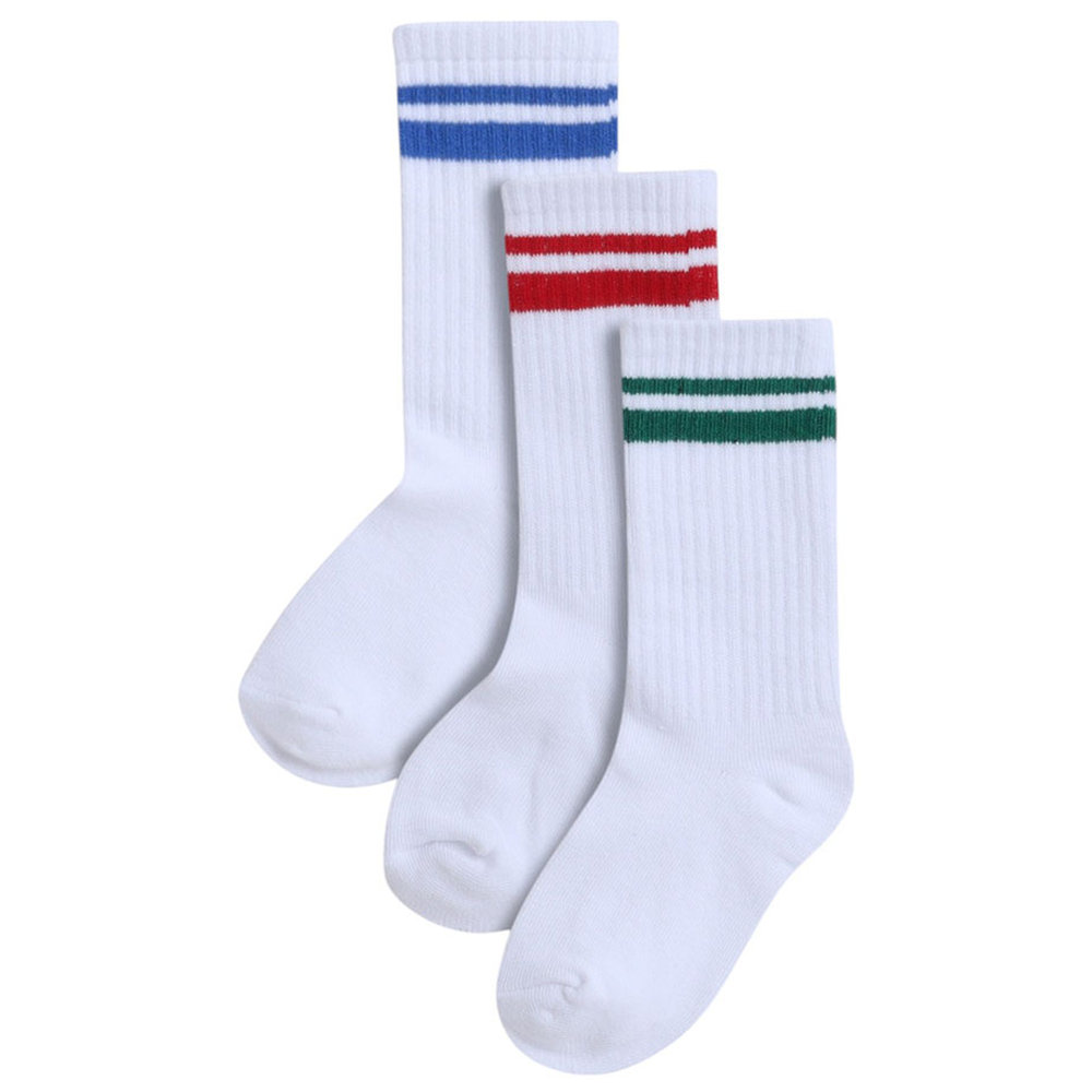 Victor And Jane - 3pc-Set - Boy's Jacquard Socks - White