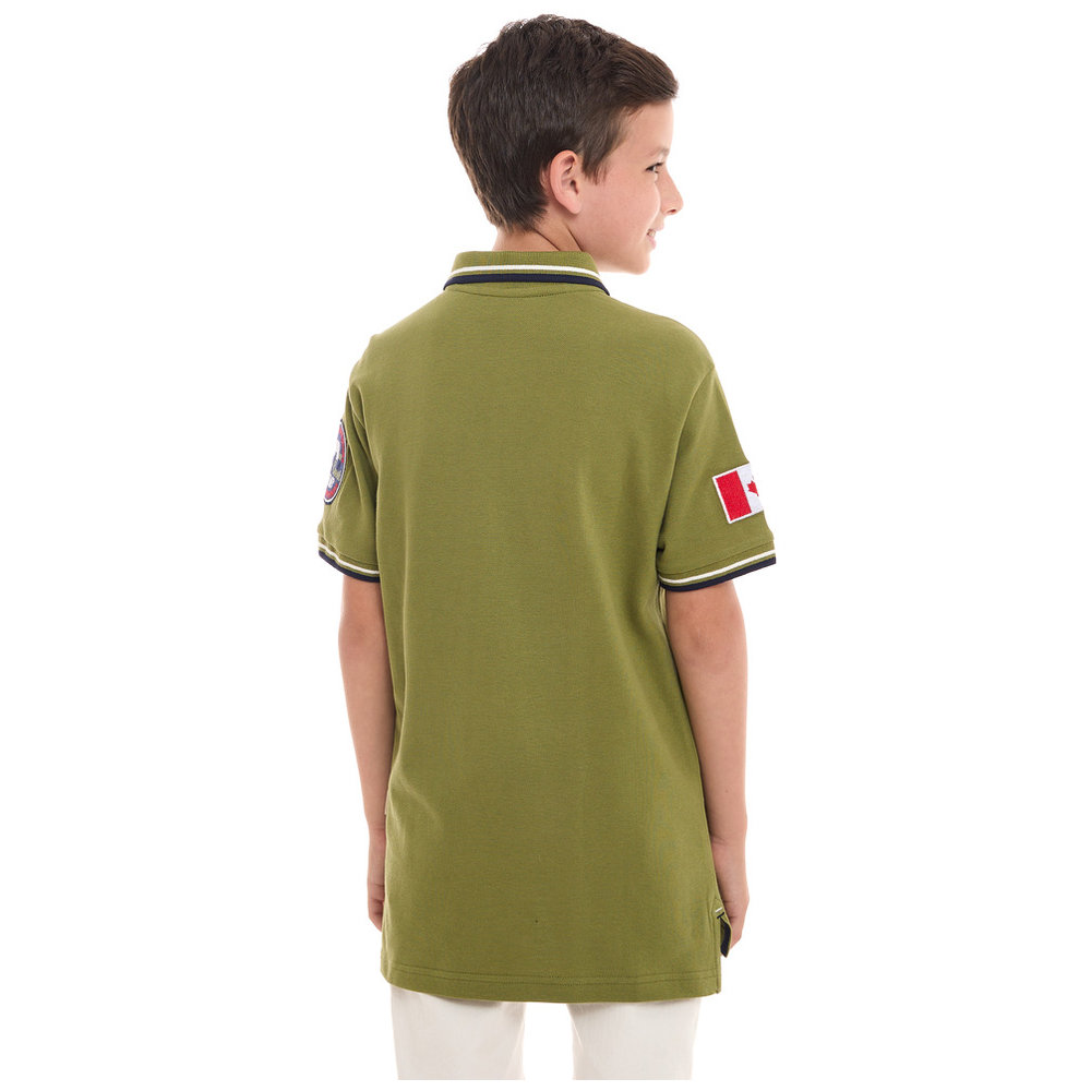 Victor and Jane Classic Style Polo Shirt for Boys - Green