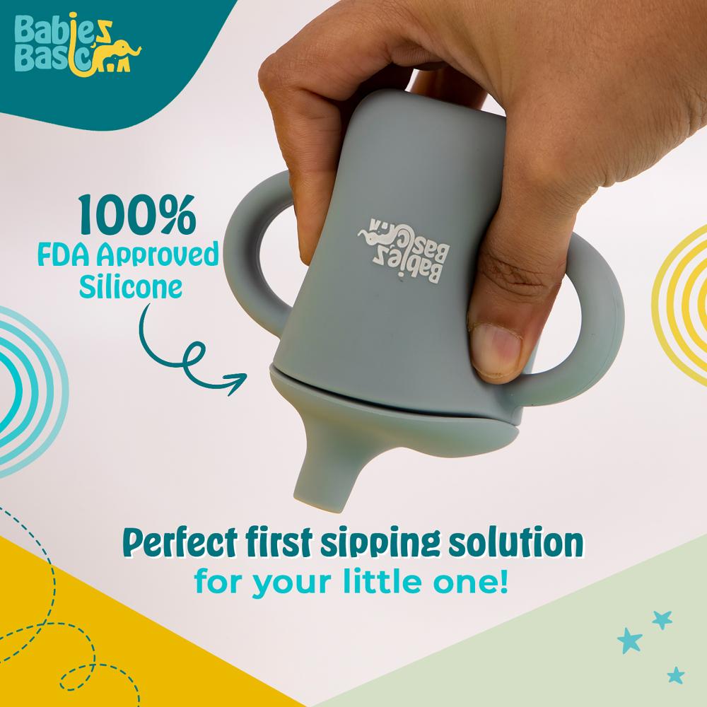 Babies Basic - Stage 1 Silicone Spout Cup - Blue