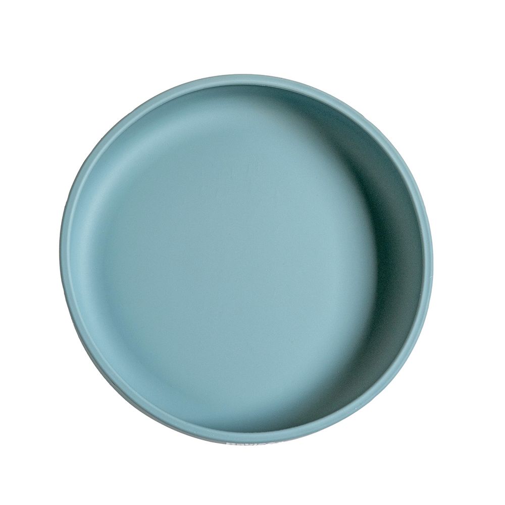 Babies Basic Baby Feeding Silicone Plate With Suction - Blue