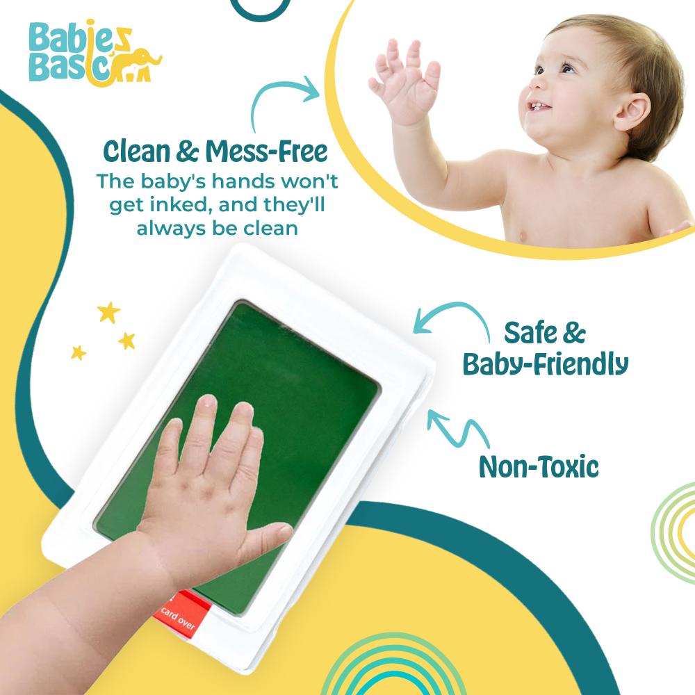 Babies Basic - Clean Fingerprint With Two Imprint Cards - 12.5cm - Dark Green