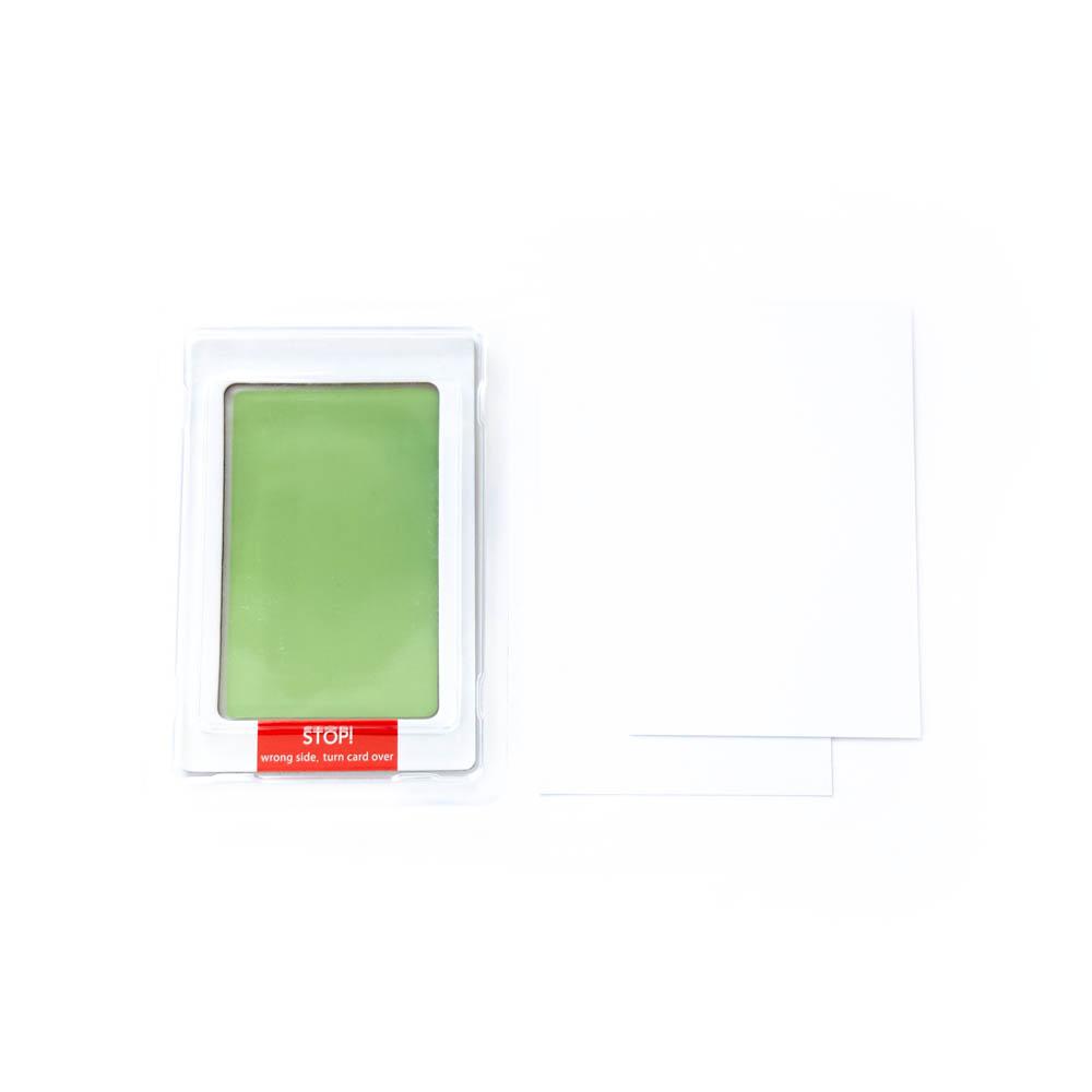 Babies Basic - Clean Fingerprint With Two Imprint Cards - 12.5cm - Parrot Green