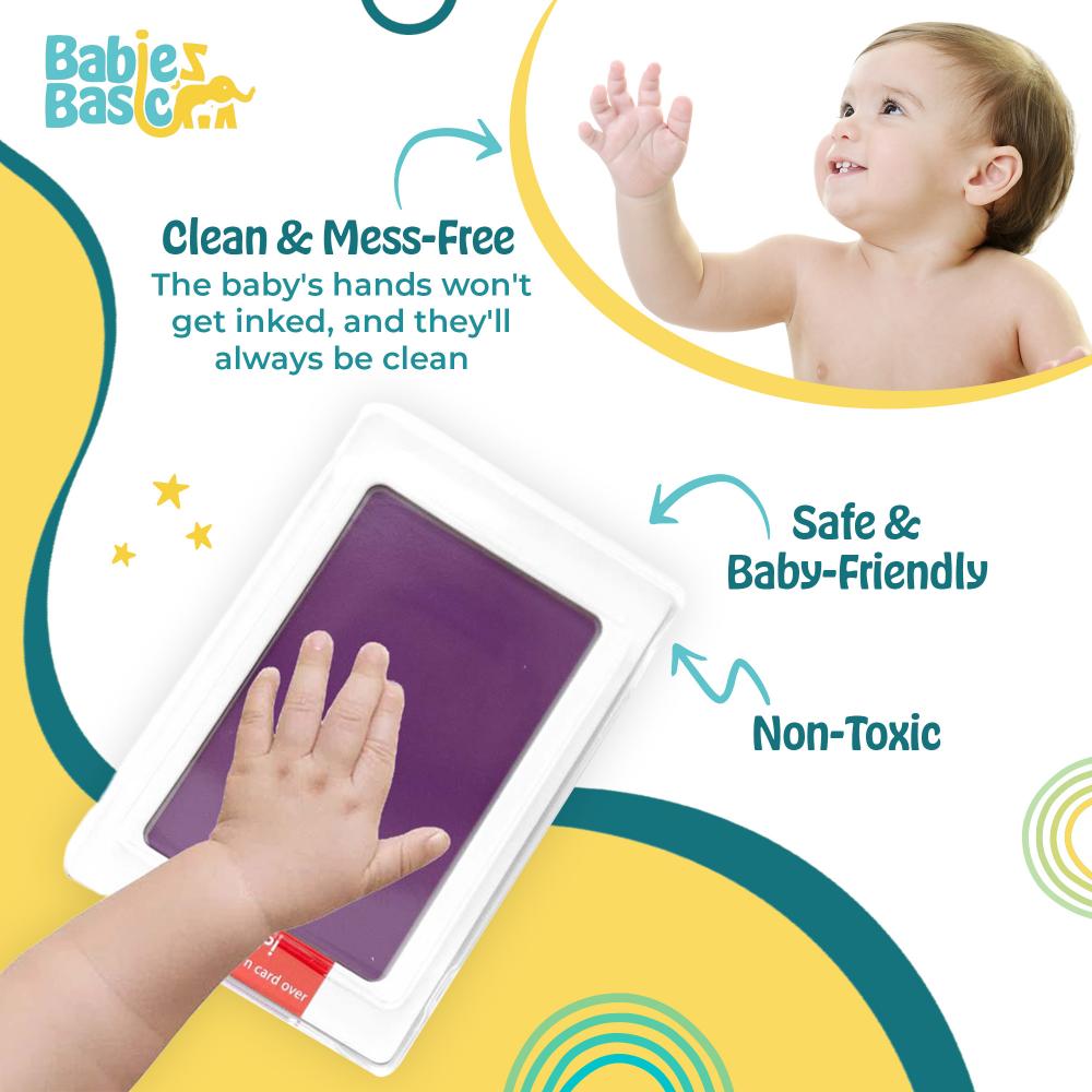 Babies Basic - Clean Fingerprint With Two Imprint Cards - 12.5cm - Purple