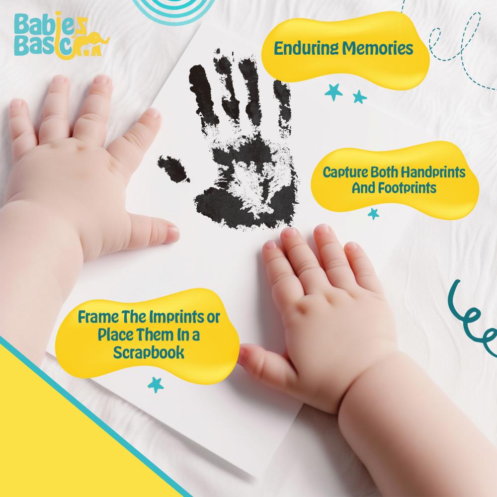 Babies Basic - Clean Fingerprint With Two Imprint Cards - 16cm - Black