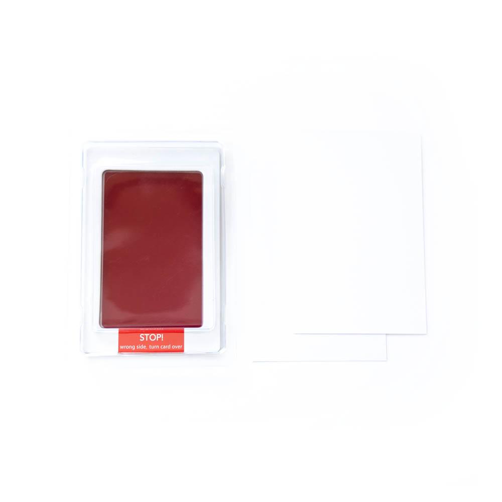 Babies Basic - Clean Fingerprint With Two Imprint Cards - 16cm - Burgundy