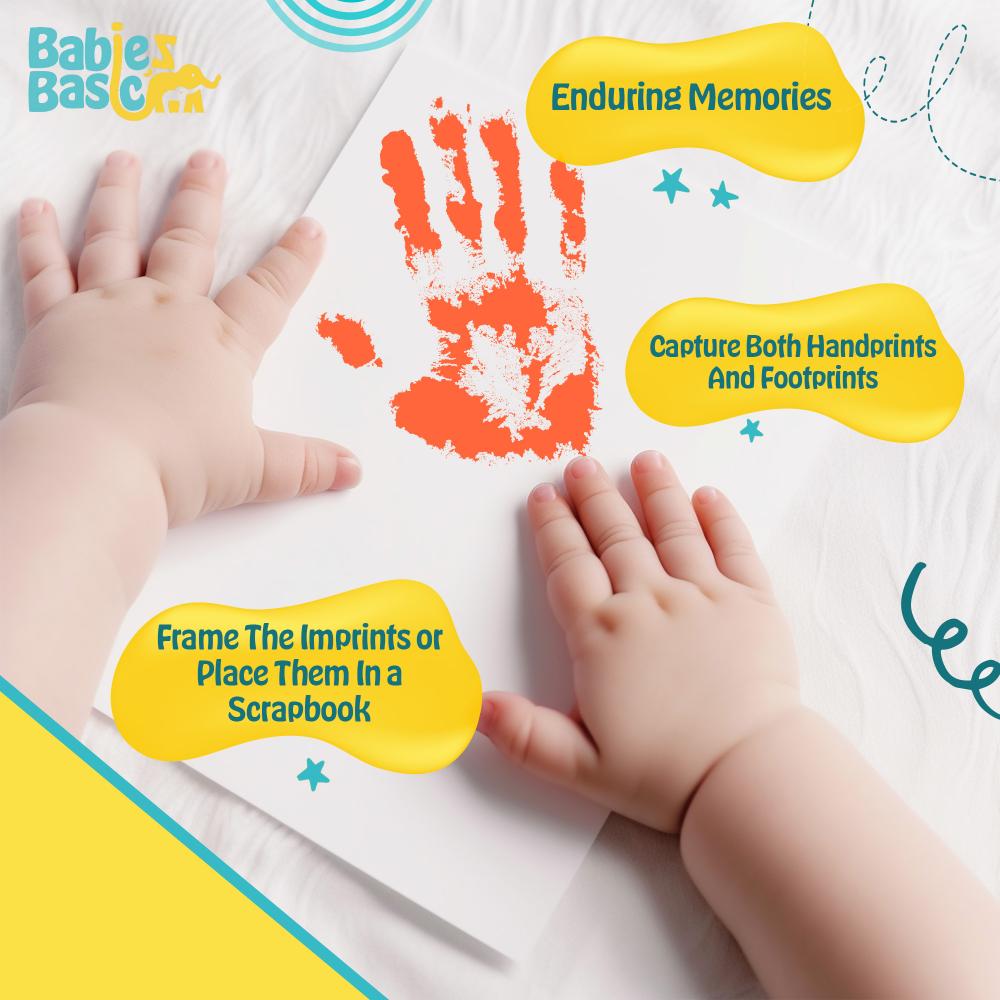 Babies Basic - Clean Fingerprint With Two Imprint Cards - 16cm - Orange