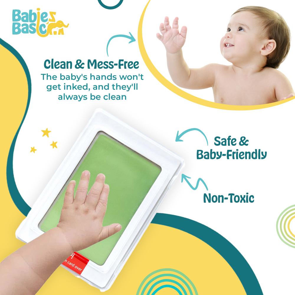 Babies Basic - Clean Fingerprint With Two Imprint Cards - 16cm - Parrot Green