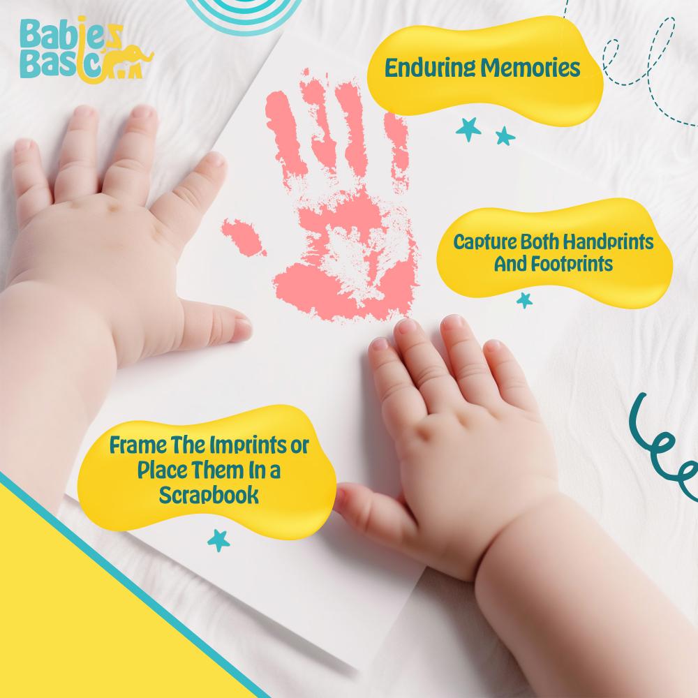 Babies Basic - Clean Fingerprint With Two Imprint Cards - 16cm - Pink