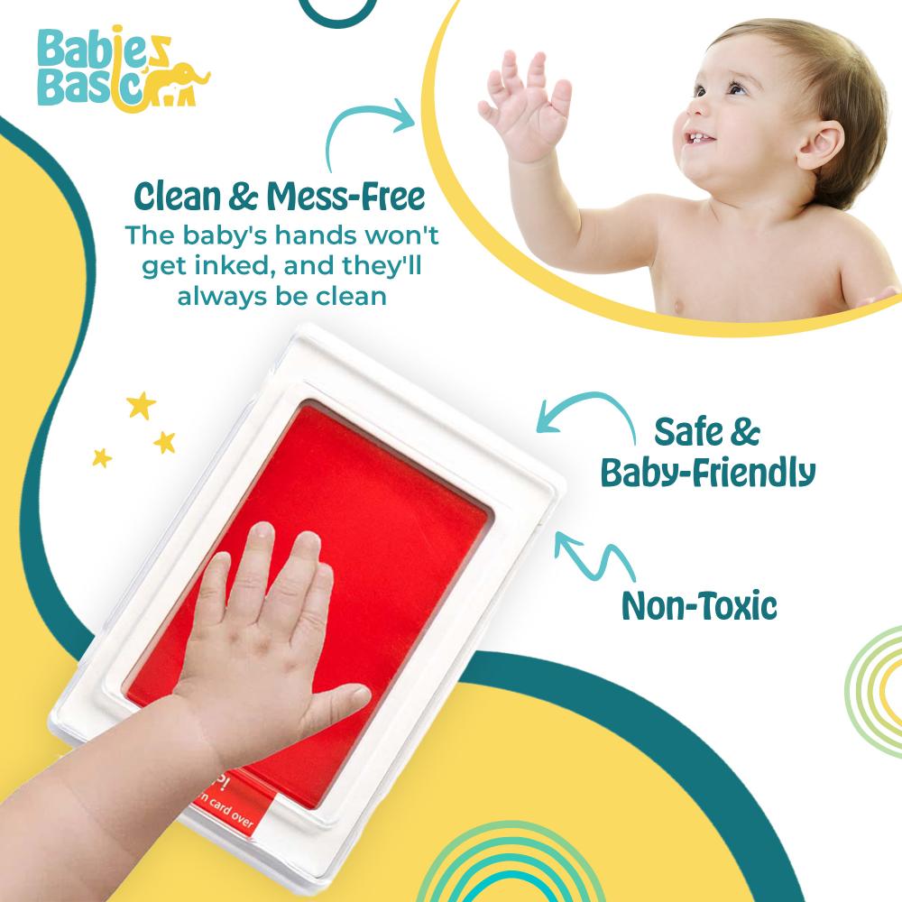 Babies Basic - Clean Fingerprint With Two Imprint Cards - 16cm - Red